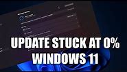 How To Fix Windows 11 Updates Stuck at 0% Downloading