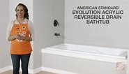American Standard Evolution 72 in. x 36 in. Acrylic Soaking Bathtub with Reversible Drain in White 7236V.002.020