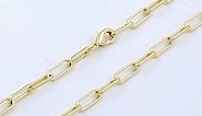 14K Gold Plated Chain Necklace Dainty Figaro Chain
