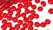 FUTUREPLUSX 1LB Red Flat Glass Marbles, Burgundy Pebbles Decorative Fillers Red Colored Gemstones Floral Mosaic Beads for Vases Halloween Christmas Decor Art Craft
