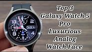 Luxury Analog Watch Faces For Galaxy Watch 5 Pro