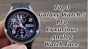 Luxury Analog Watch Faces For Galaxy Watch 5 Pro