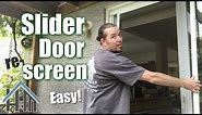 How to re screen slider patio door, replace screen, install new. Easy Rescreen!