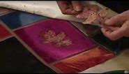 Fabric Surface Design - Leaf Embossing onto Velvet Fabric Technique