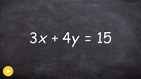 Solving an equation for y and x using two steps