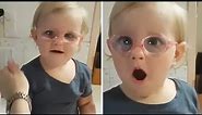 Toddler sees the world clearly for the first time with new glasses