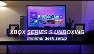 xbox series s unboxing - minimal desk setup