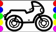 Motorbike Drawing Pictures Easy Step By Step Video Tutorial | Jolly Toy Art