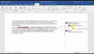 Managing Comments in Word 2016