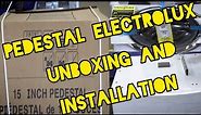 Pedestal electrolux Washing Machine or dryer : unboxing and installation