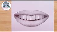 How to Draw a Smile with Teeth In a few simple steps || Pencil Sketch for beginners