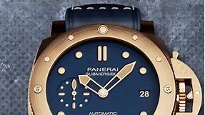 Cloaked in our signature bronze, the new Submersible Bronzo is the first ever in a 42mm case. #Panerai #Bronzo #watchesandwonders2021 #PAM1074