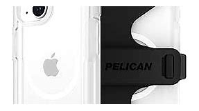 Pelican Voyager - iPhone 15 Plus Case 6.7" [Compatible with MagSafe] [Anti-Yellow] Magnetic Charging Phone Case with Belt Clip Holster Kickstand [18ft Military Grade Drop Protection] - Clear