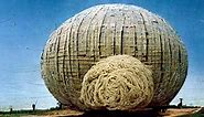 The World's Largest Ball Of Twine is a preserved in a gazebo in Darwin, Minnesota
