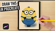 How to Draw a Minion | Digital Illustration for beginners - Procreate Tutorial