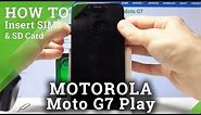 How to Insert SIM & SD Card in Motorola Moto G7 Play - Nano Sim / Micro SD Installation