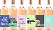Set of 6 21st Birthday Wine Bottle Labels – Unique, Chic Bday Gifts for Women - Funny 21st Birthday Party Supplies, Ideas, and Decorations for Girl, Daughter, or Friend