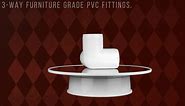 1/2" PVC Fittings 3 Way (10-Pack), Furniture Grade PVC Pipe Connector 1/2 Inch PVC Elbow for All DIY PVC Structure and Frames, UV Resistant, Fits 1/2" Sch 40 PVC Pipes