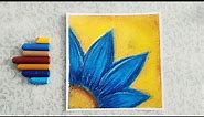 Easy oil pastel drawing - a flower | step by step (for beginners)