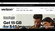 Verizon Prepaid New 15GB Plan for $45 // New and Current Customers