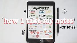 how i take notes on ipad mini 1 (free app) in depth tutorial