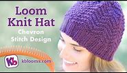 Loom Knit Hat- Chevron Stitch Pattern