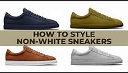 How To Style Colored Sneakers For Men | Non-White Sneakers