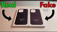 Fake vs Real iPhone 14 Pro Max Leather Case - Midnight