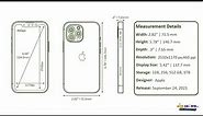 iPhone 13 Pro Size, Measurements & Dimension Illustration
