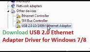 Download RD9700 USB2.0 to Fast Ethernet Adapter driver for Windows 7 / 8
