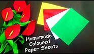 Learn how to make coloured paper 2020 || Homemade colored paper || diy your paper || Sajal's Art