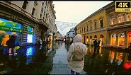 Rainy day in Belgrade: Relaxing Walking Tour | 4K