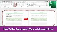 Microsoft Excel Page Layout View Tutorial for Beginners