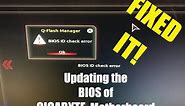 Updating the BIOS of GIGABYTE Motherboard - BIOS ID check error [FIX]