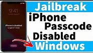 How to Jailbreak 📱iPhone Passcode & Disabled with Windows Ra1nUSB 2021