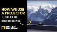 How We Use a Projector to Replace the Background in 4K
