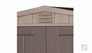 Keter Factor 6 ft. W x 3 ft. D Outdoor Durable Resin Plastic Storage Shed with Double Doors, Taupe and Brown (22.9 sq. ft.) 213040