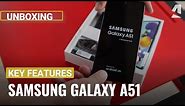 Samsung Galaxy A51 unboxing and key features