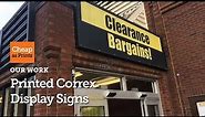 Printed Correx Signs for Argos Clearance Bargains Walsall
