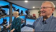 My Family Visits The Batcave For The First Time!! Batman Statue Collector Collection Room Tour!