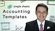 5 Dynamic Accounting Excel Spreadsheet Templates by Simple Sheets