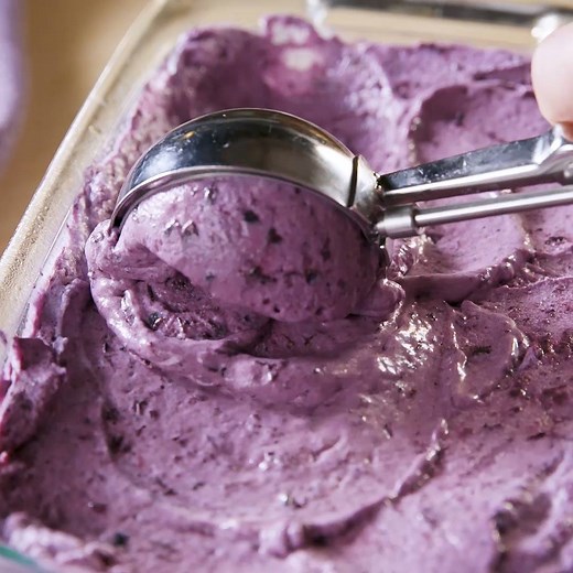 4.3M views · 25K reactions | Blueberry No-Churn Ice Cream is so easy,...