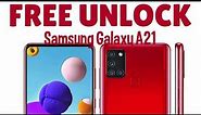 How to Unlock Samsung Galaxy A21 For FREE- ANY Country and Carrier (AT&T, T-mobile etc.)