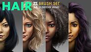 Hair Brush Set, a Brush Add-On by Zsolt Kosa Art