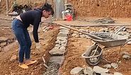 Creating a rock-solid stone fence.