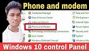 Phone and modem settings in windows 10 | Phone and modem control panel cannot be opened | The AB