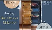 Amazing Blue Dresser Makeover Using Mineral Chalk Paint