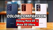 Samsung Galaxy Note 20 & Note 20 Ultra Color Comparison!