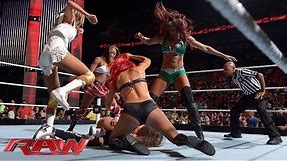 Nikki Bella vs. Alicia Fox, Eva Marie, Cameron & Rosa Mendes - 4-on-1 Handicap Match: Raw, July 21,
