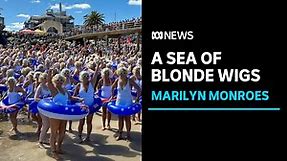 Hundreds of Marilyn Monroe look-alikes raise funds for cancer research